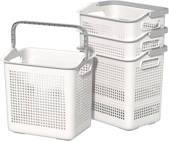 Laundry Hamper Set of 4, Large Laundry Baskets with Handles
