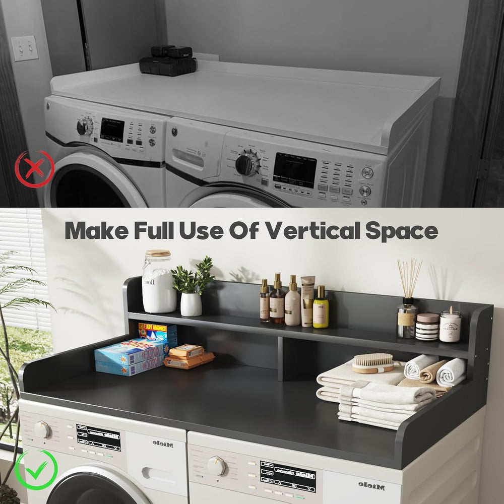 2-Tier Washer and Dryer Countertop with 2.75" H Guard,54" W x 27.5&...