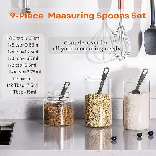 14PCS Measuring Spoons Set, 1 tbsp, 1/2 tbsp, and 1-1/16tsp Stainless Steel - Image 2