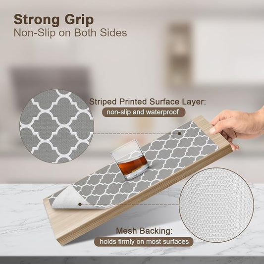 OcePor Non-Adhesive Drawer and Shelf Liner 17.5IN x 30FT,Non Slip Cabinet and - Image 2