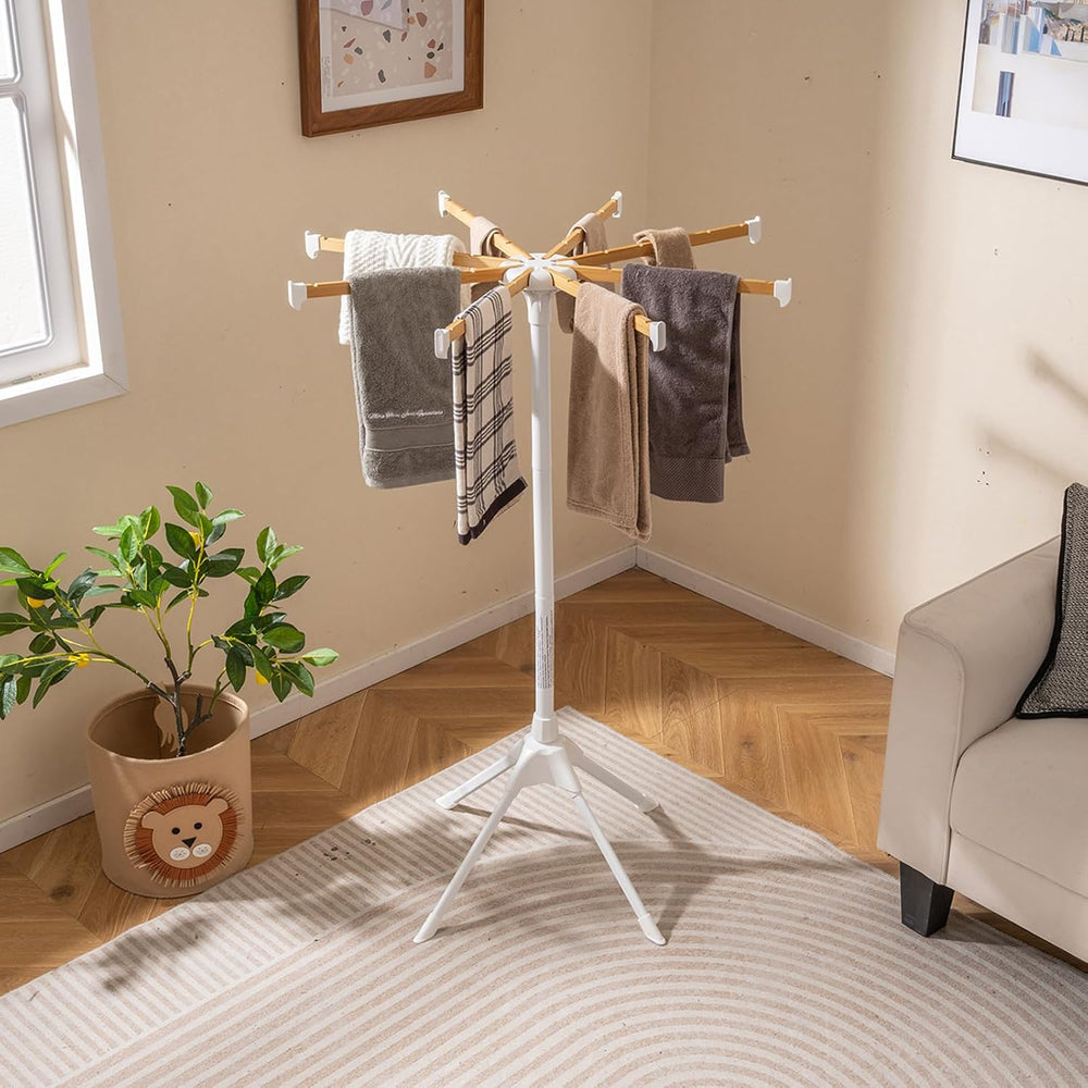 GIANTEX 4 Legs Clothes Drying Rack, Foldable Laundry Drying Rack