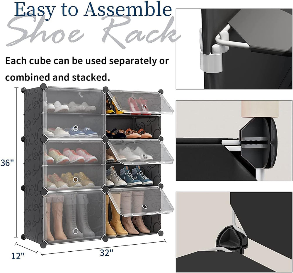 Aeitc 100 Pair Shoe Rack Organizer - Expandable Shoe Storage Cabinet, Standin...