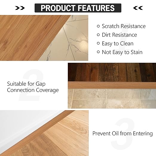 16.4Ft Floor Transition Strip Self Adhesive Vinyl Cover Floor Strip Flat - Image 6