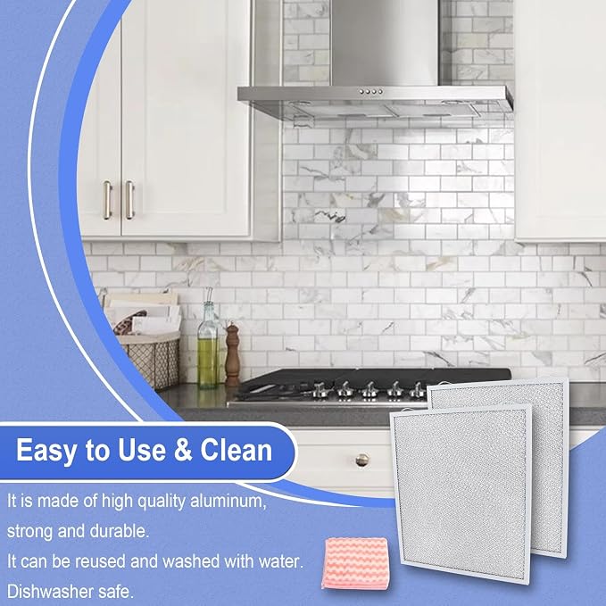 S99010430-002 Range Hood Filter 15-3/4" x 13-7/8" x 3/8", 2 Pack Aluminum Mesh - Image 6