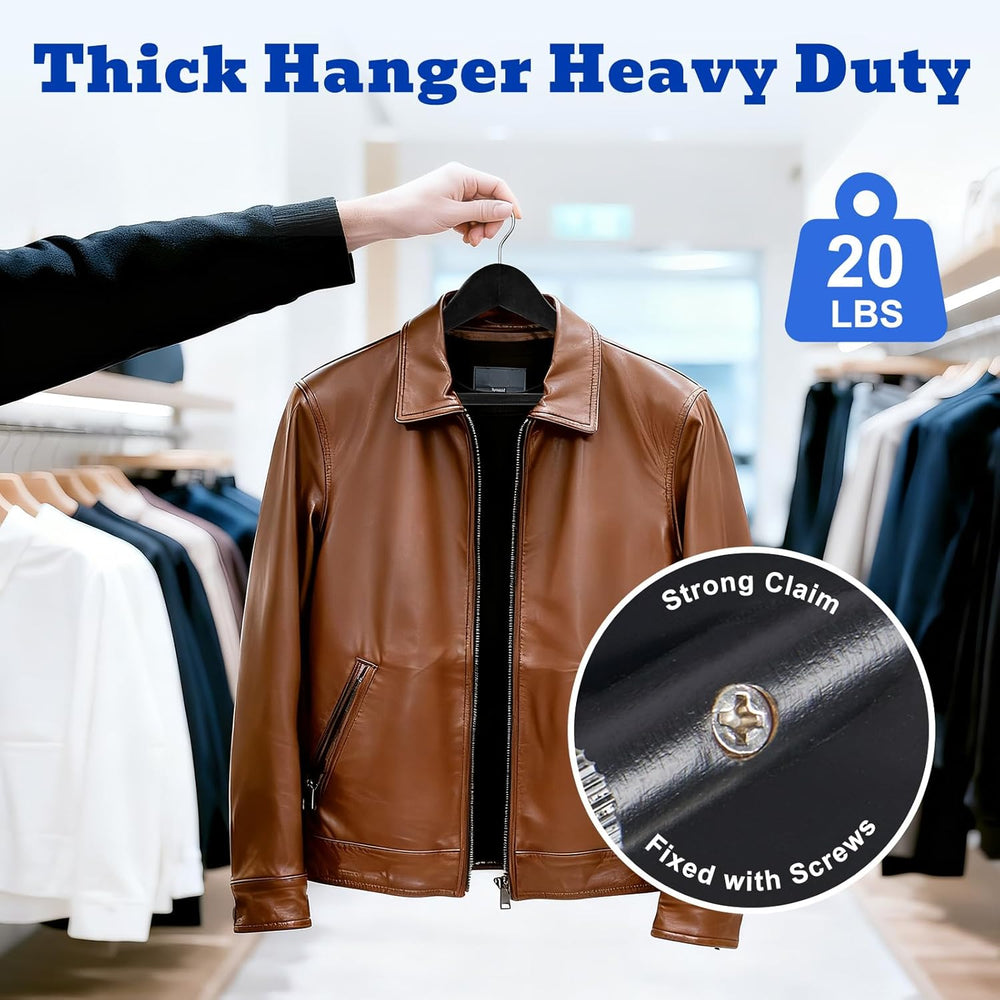 HOUSE DAY High-Grade Suit Hangers, Wide Shoulder Wooden Hangers with Non Slip...