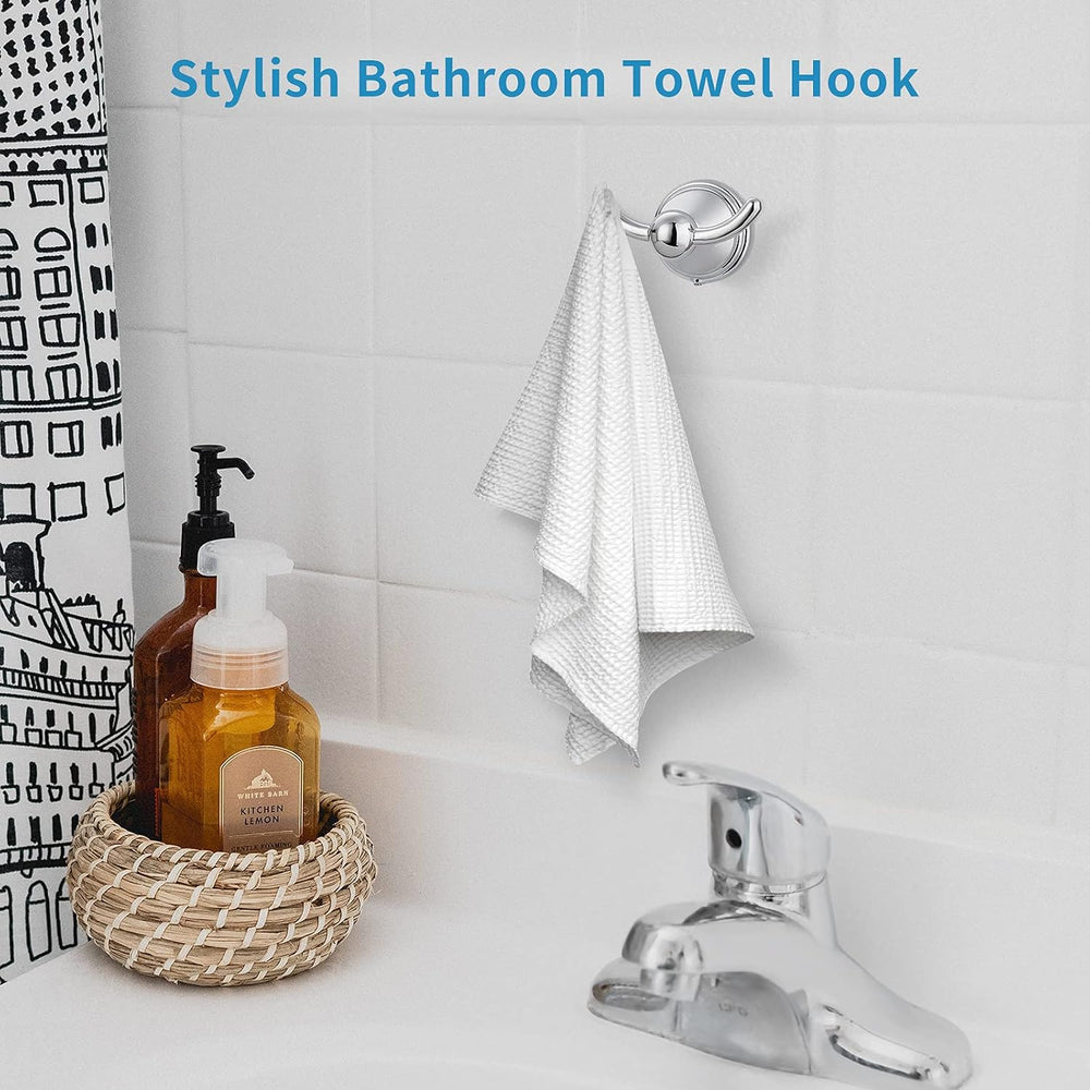 FILTA Bathroom Towel Hooks, Polished Chrome Robe & Towel Hooks for Wall M...