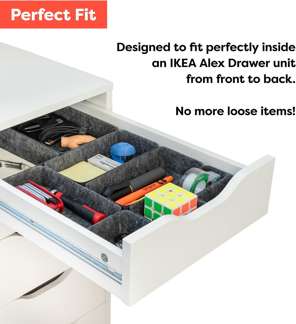 Rajas Goods Drawer Organizer Compatible with Ikea Alex Drawer Unit, 10-Piece ...