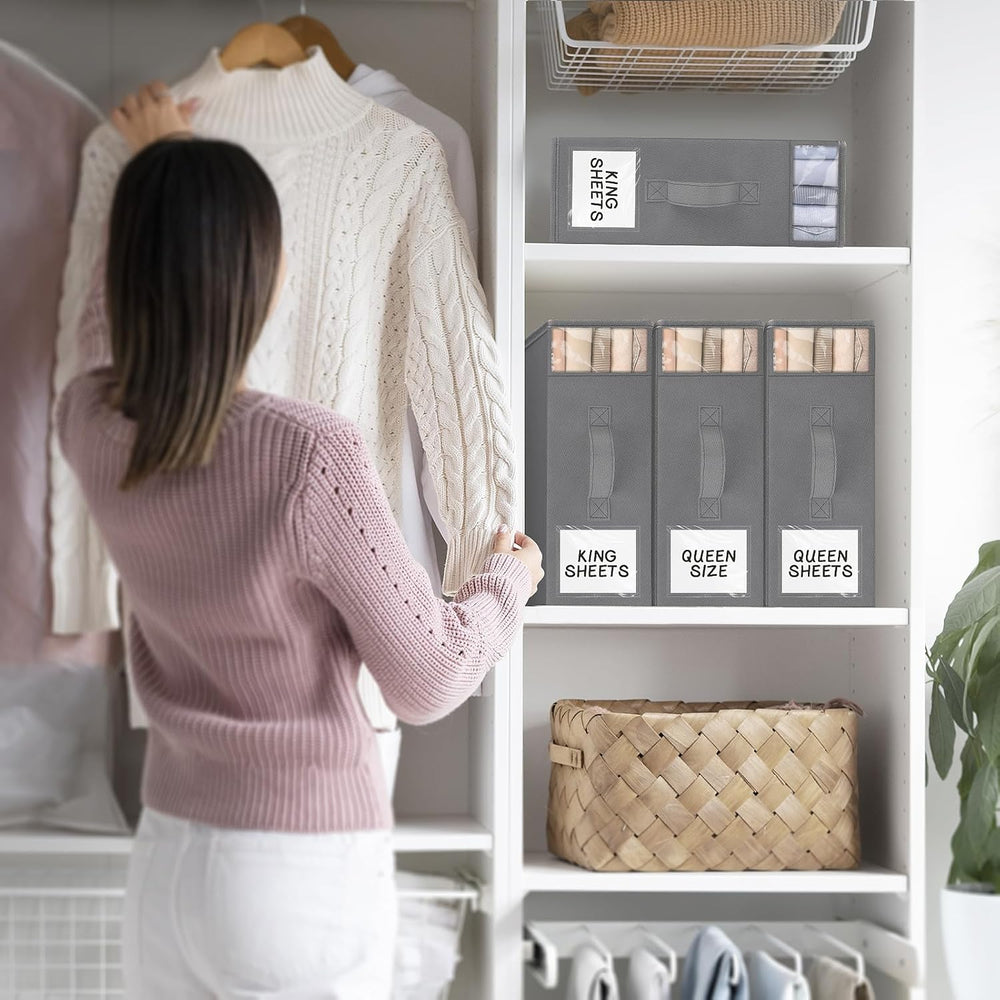 StorageTastic Bed Sheet Closet Organizers and Storage Under Bed Storage
