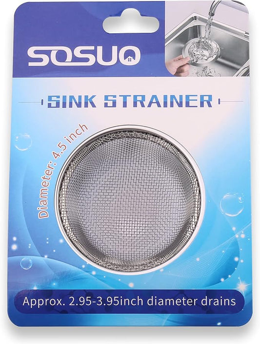 2Pcs Kitchen Sink Strainer, Stainless Steel Mesh Sink Drain Cover, Large Wide - Image 2