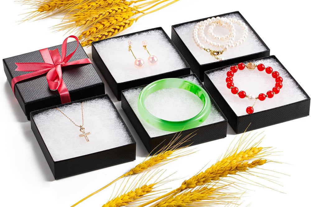 GEFTOL Jewelry Gift Boxes 96 Pack 3.5x3.5x1 Inch Cardboard Jewelry Boxes,Smal...