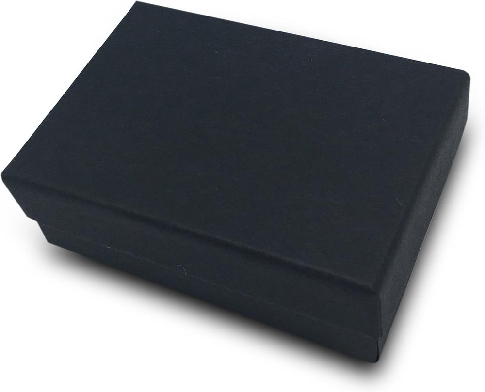 TheDisplayGuys 100 Cardboard Jewelry Gift Boxes with Inserts - Matte Black