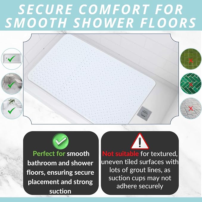 ENKOSI Extra Large Shower Mat Non Slip - Image 6