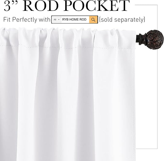 RYB HOME RV Camper Door Window Curtains -Blackout Privacy Curtains & Drapes - Image 2