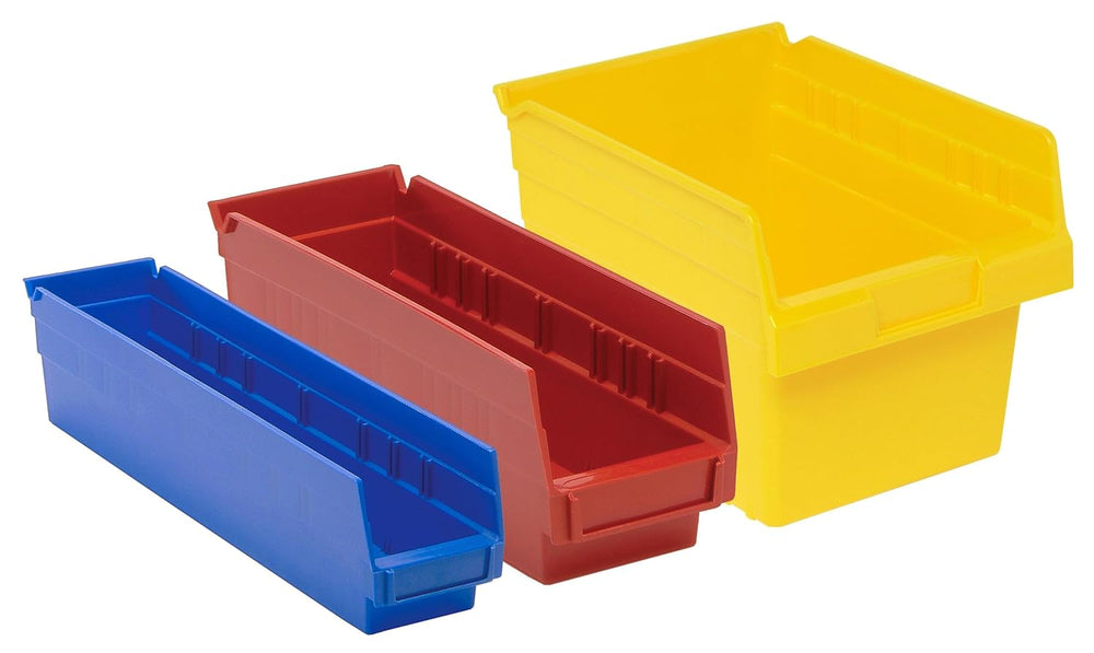 Quantum Storage QSB104 Heavy-Duty Nesting Plastic Shelf Bins for Pharmacy, Ho...