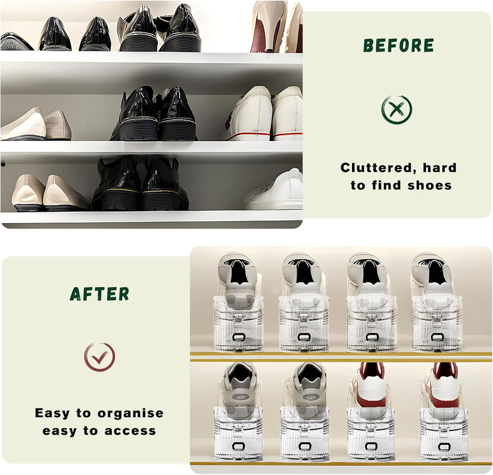 FENRUNXU Shoe Slots Organizer for Closet,36 Pack Shoe Stacker Shoes Rack Orga...