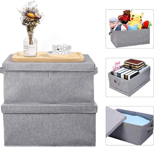 HOONEX Linen Foldable Storage Bins - Image 2
