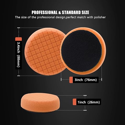 SPTA Orange Light Cut Pad, Buffing Polishing Pads, Polishing and Waxing -FPTSS3O - Image 2