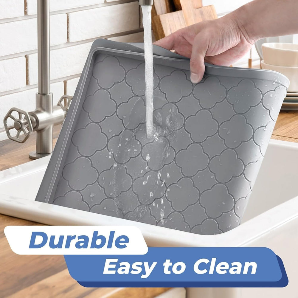 Jin&Bao Under Sink Mat 40" x 22" Waterproof Silicone Cabinet Ki...