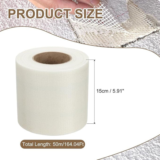 PATIKIL Drywall Repair Mesh Tape, 6 inch x 164 ft Fiberglass Repair Patch - Image 2