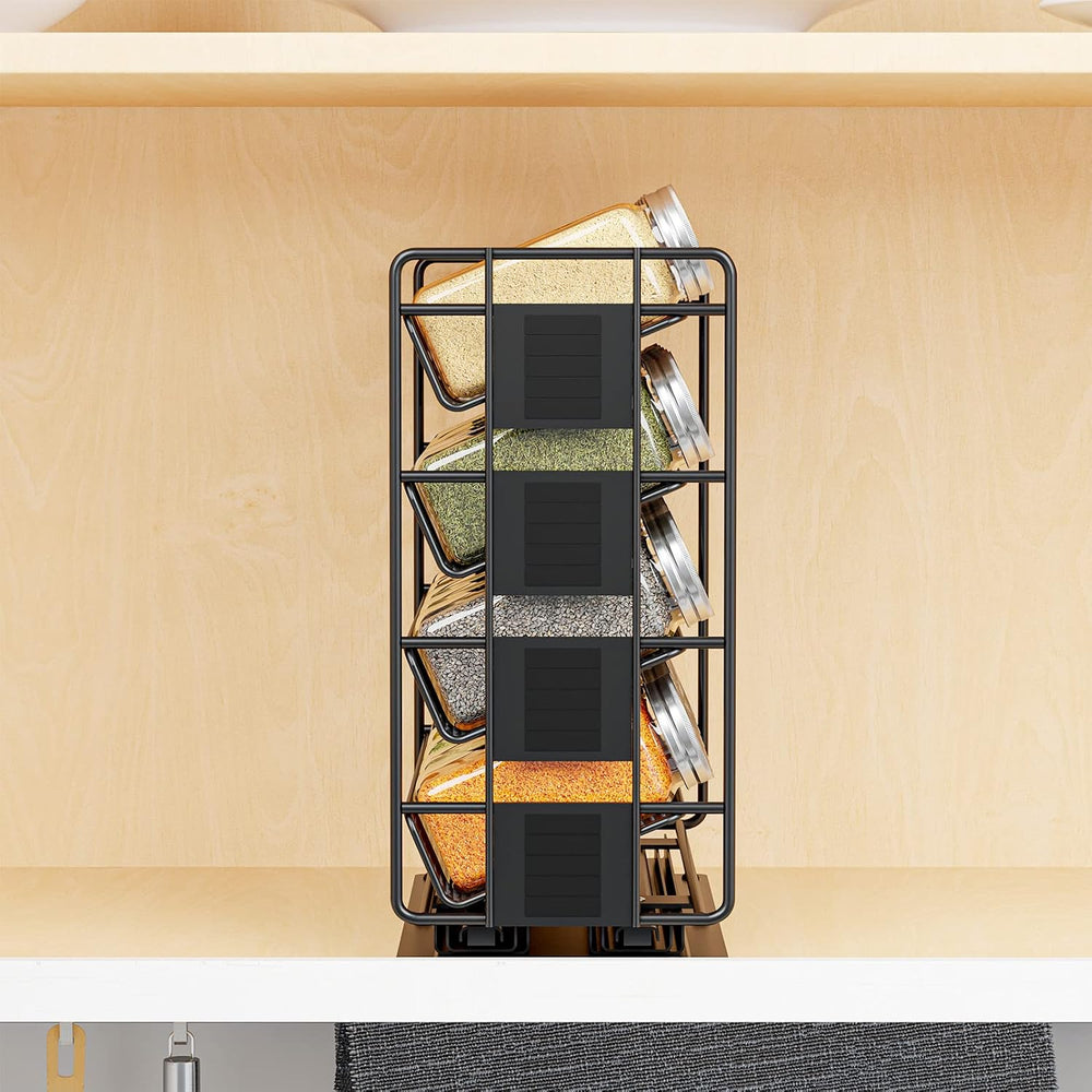 SpaceAid Pull Out Spice Rack Organizer with 20 Jars, Heavy Duty Slide Out Sea...