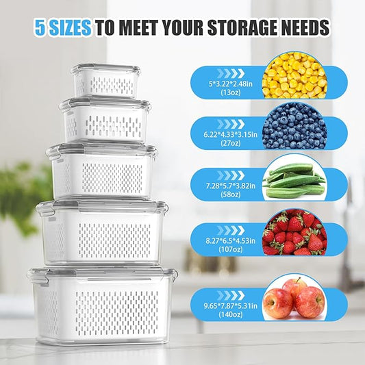 5 Pack Fruit Storage Containers - Image 2