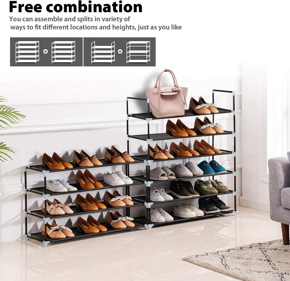 10 Tiers Shoe Rack Non-Woven Fabric Shoe Organizer, Shoe Storage Tower Cabine...