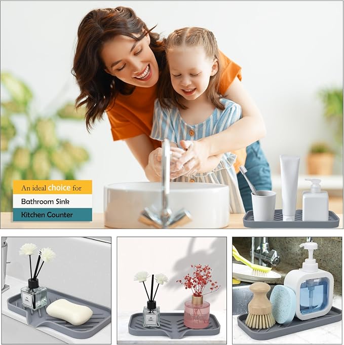 Yasmen Silicone Bathroom Soap Dishes, Sink Sponge Holder - Image 7
