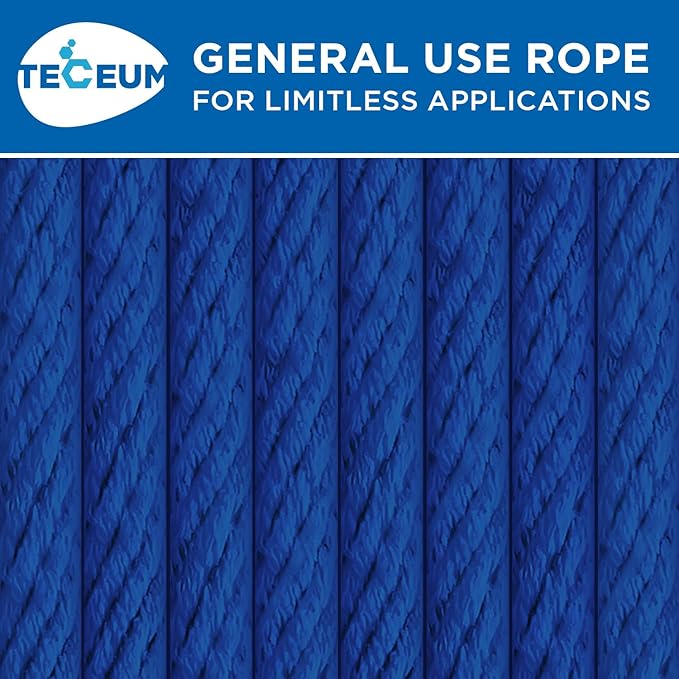 TECEUM Cotton Rope 3/16” – 100 FT – Strong All-Purpose Braided Rope – Natural - Image 9