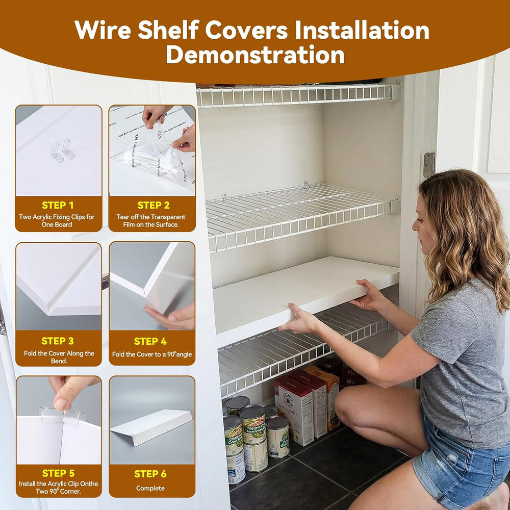 Wire Shelf Cover 24 * 16, 5 PCS Wire Rack Covers for Shelves
