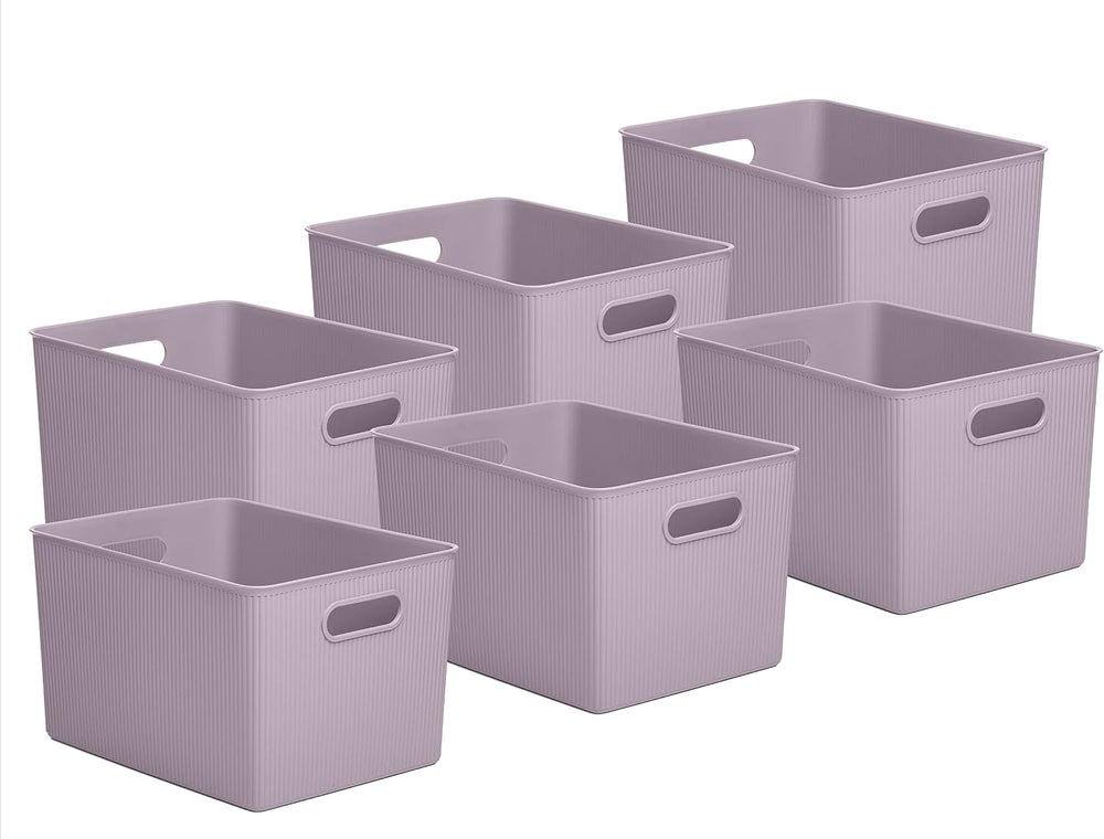 Superio Decorative Plastic Open Home Storage Bins Organizer Baskets, X-Large ...