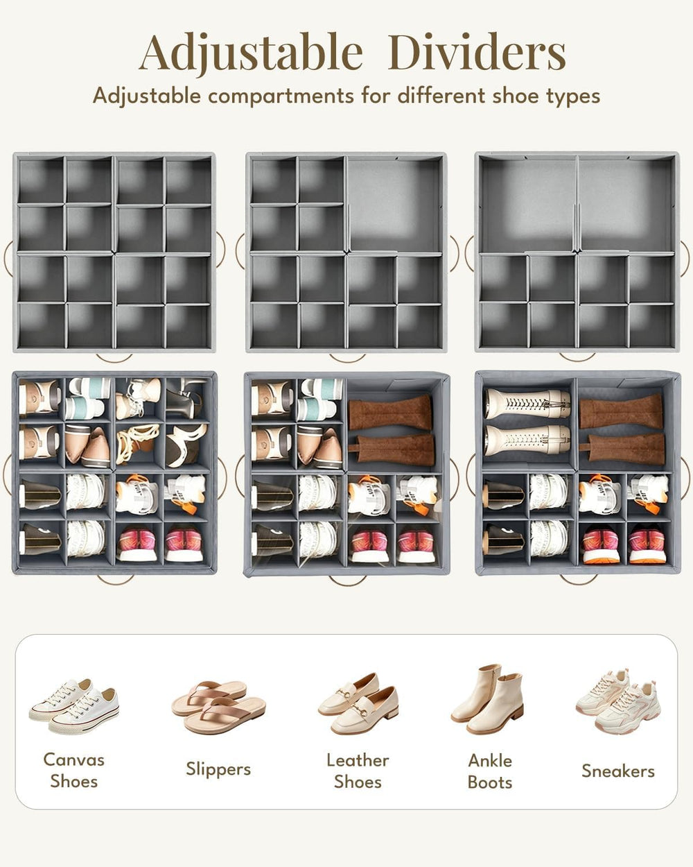 Shoe Organizer for Closet with Wheels - 2 Pack Shoe Storage Box Bin Cubes
