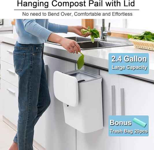 Tiyafuro 2.4 Gallon Kitchen Compost Bin - Image 2