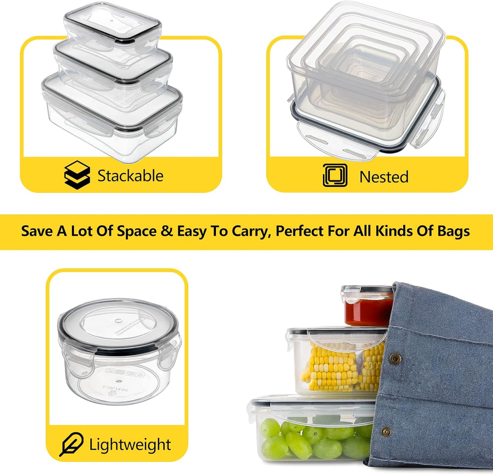 52 PCS Food Storage Containers Set with Airtight Lids (26 Lids &26 Contai...