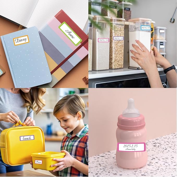 Removable Colored Labels Stickers, Self-Adhesive Rectangular Stickers Star - Image 6