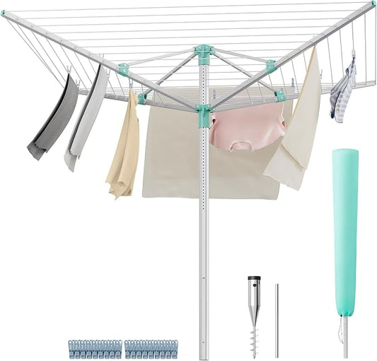 SONGMICS Umbrella Drying Rack, Retractable Outdoor Drying Rack, Height - Image 2