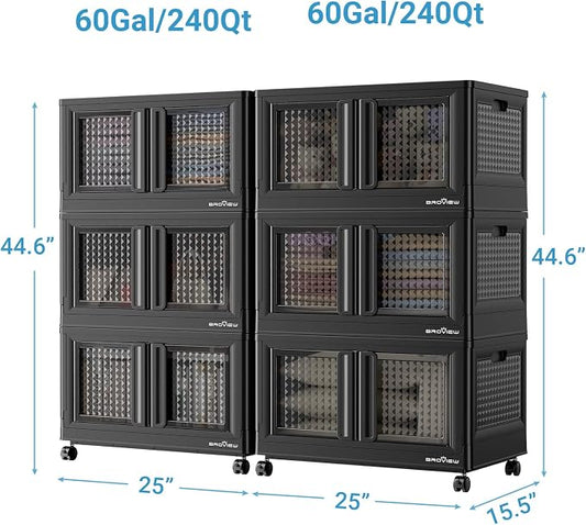 BROVIEW 120Gal Stackable Storage Bins - Image 2