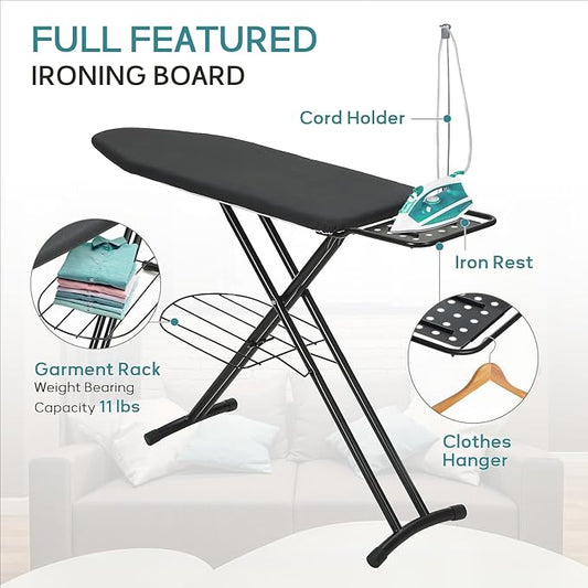 Ironing Board Full Size, RAINHOL 43"x13" Sturdy Iron Board - Image 2