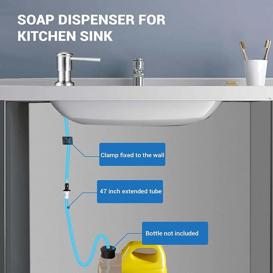 Yofidra Soap Dispenser for Kitchen Sink: Built in Sink Soap Dispenser Pump - Image 2