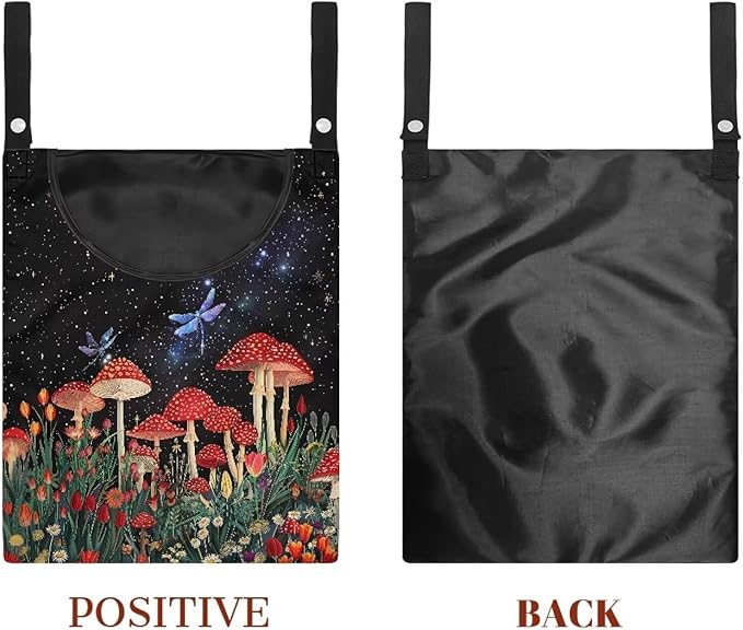 Red Mushroom Laundry Clothespin Bag - Image 7