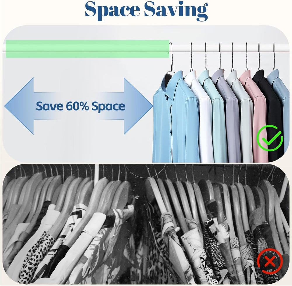 SPECILITE 18” Wire Metal Clothes Hangers Bulk 100 Pack, Ultra Thin, Black