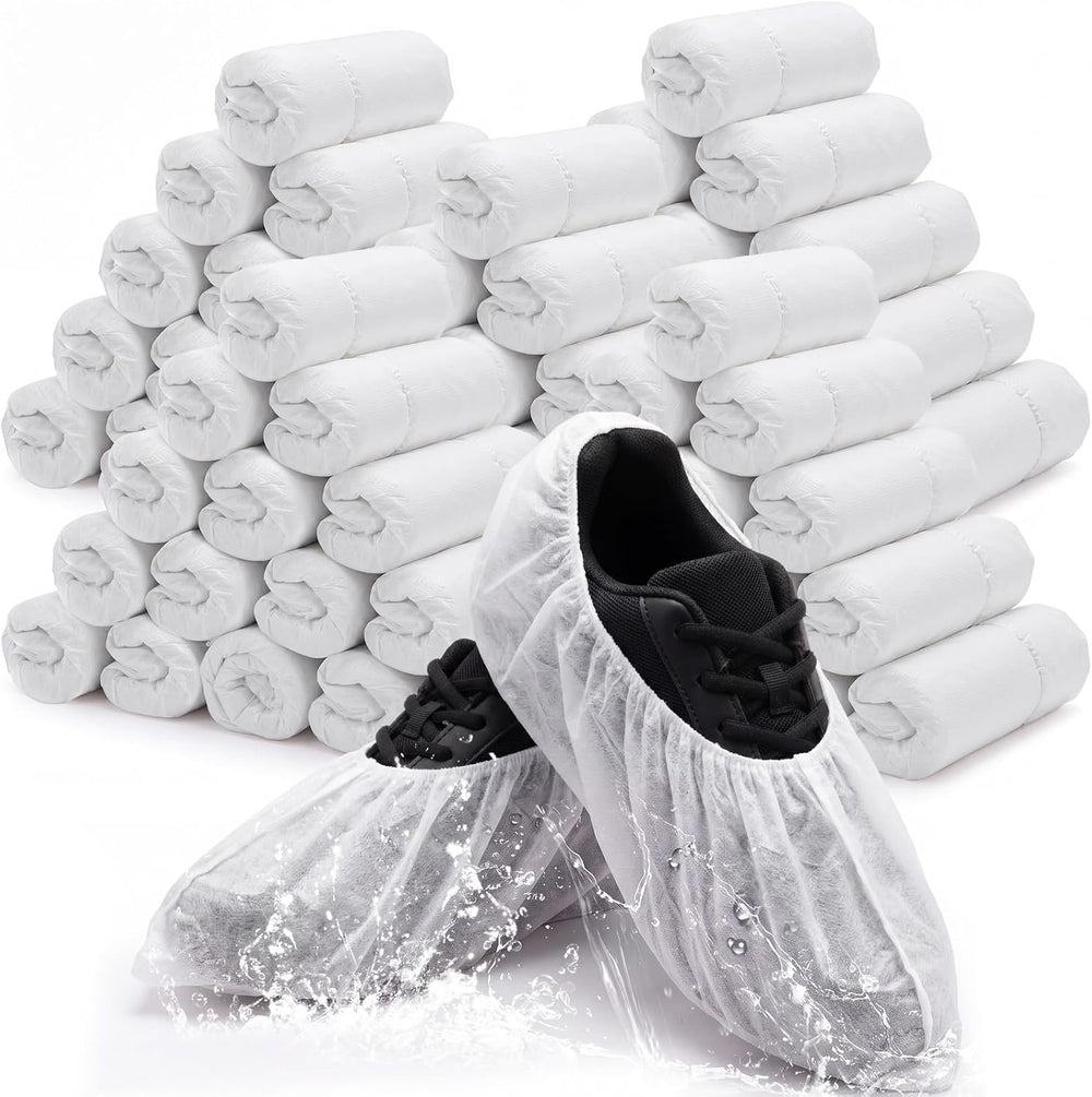 Vabean 1300 Pcs Disposable Shoe Covers Boot Cover, White