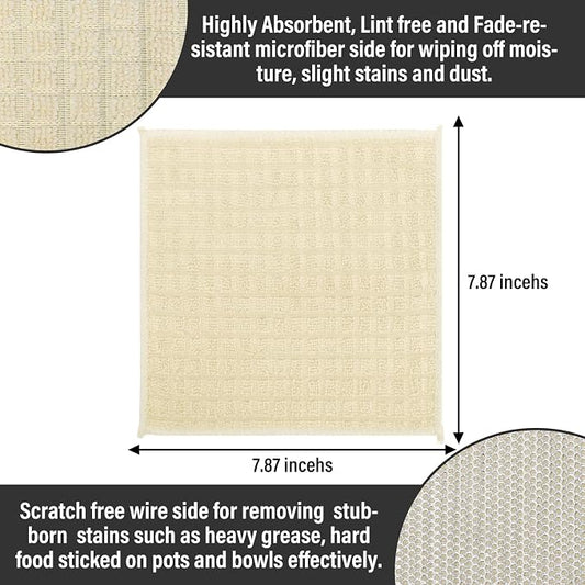 Dish Rags for Washing Dishes 8 Pack Multipurpose Wire Miracle Cleaning Coths - Image 2