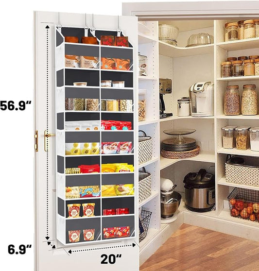 2 Pack Over the Door Organizer 5 Tiers, Extra Large Behind Door Storage of 10 - Image 2