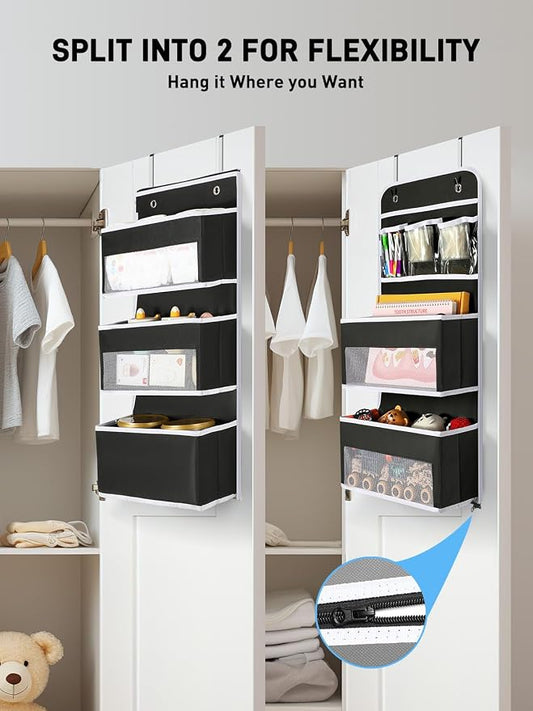 Yecaye 6-Tier Over The Door Storage Organizer, Flexible 1 Split into 2 - Image 2