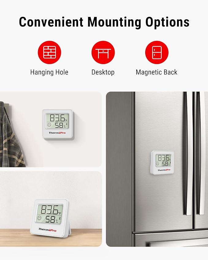 ThermoPro TP357 Digital Hygrometer Indoor Thermometer of 260FT, Room Humidity - Image 9