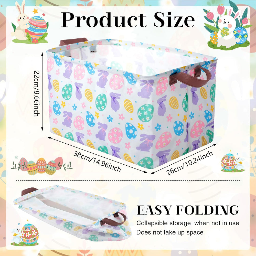 Vesici 6 Pack Large Easter Baskets for Gifts Empty Easter Storage Bins