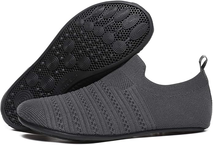 QZKDM Lightweight Slip on Grip Indoor House Slippers Barefoot Non Slip Home - Image 6