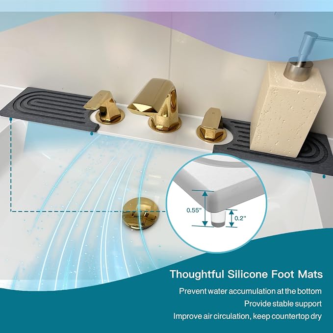 Absorbent Faucet Mat, Sink Caddy Kitchen Sink Organizer, Kitchen Counter Decor - Image 9