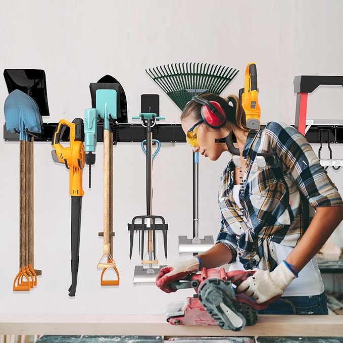 Storaboks Heavy Duty Garage Storage Rack System, Wall Mounted Tool Organizer - Image 7