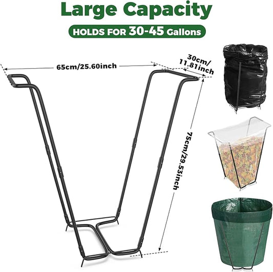 2PCS Outdoor Trash Bag Holder Metal Garden Trash Bag Holder - Image 2